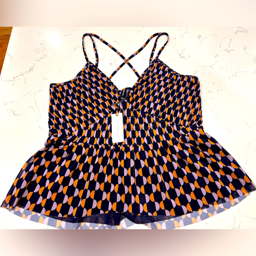 Anthropologie lined mesh top. Size M.